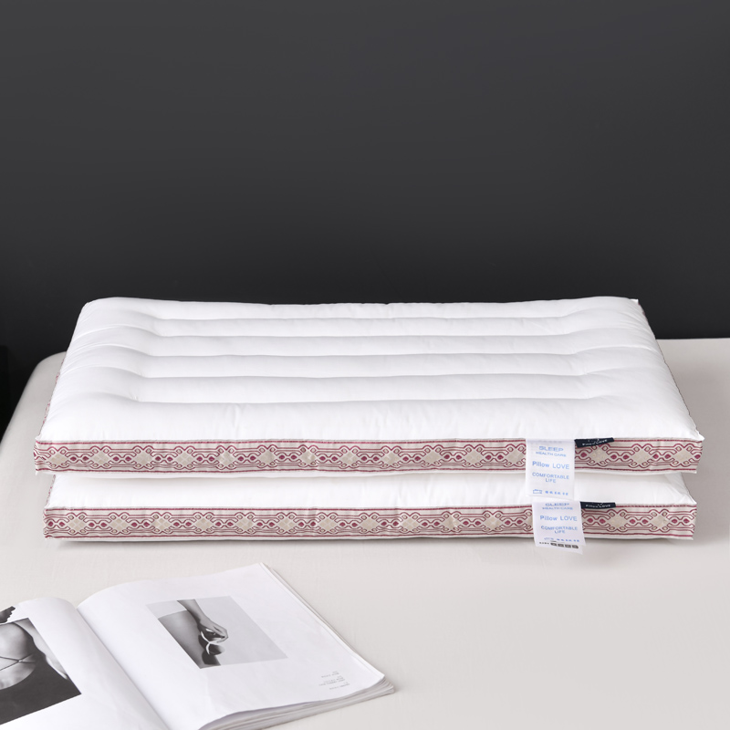 2021新款枕芯 中国风纤柔低度枕头枕芯48*74 cm/个 粉色
