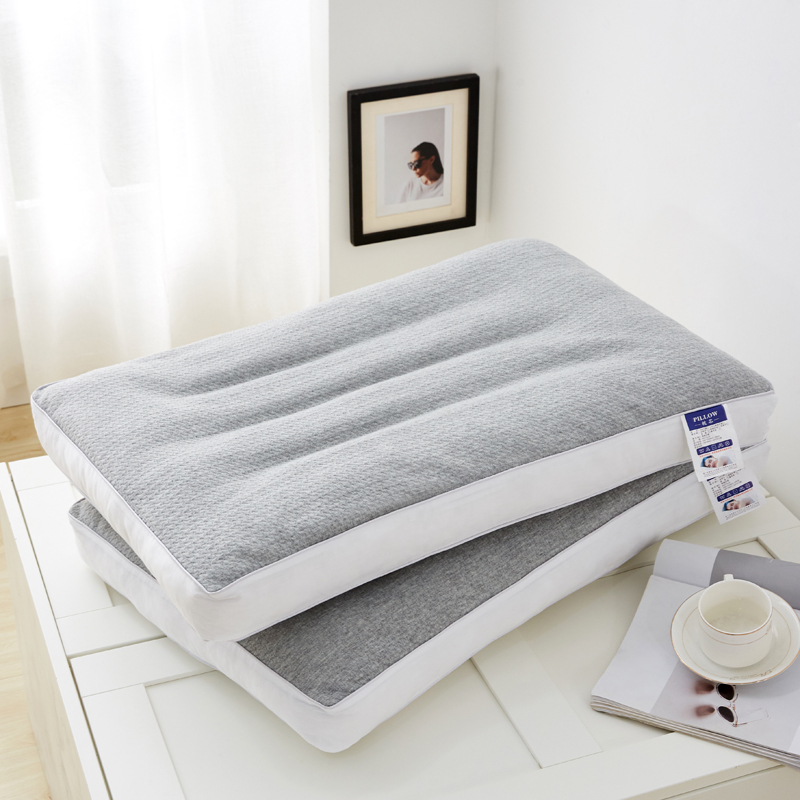 2021新款 针织棉荞麦定型低枕头48*74/个 灰色