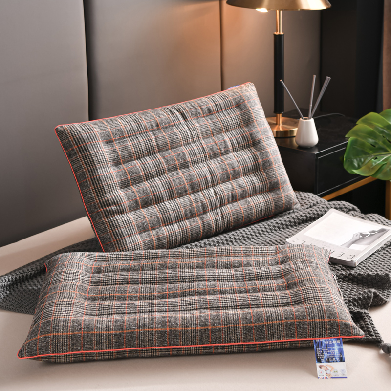 2021新款枕芯 双面羊毛呢低枕头枕芯48*74cm/个 单边低枕（高度6厘米左右）