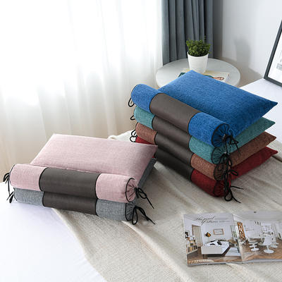 2022新款枕芯 多功能组合式仿麻全荞麦护颈枕头枕芯 组合仿麻布枕粉色