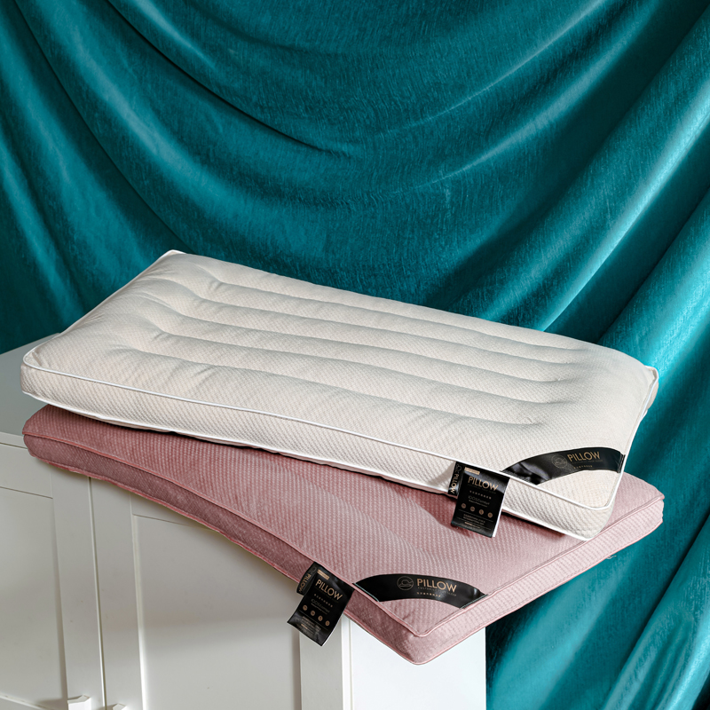 2022新款枕芯 超柔玉米绒低枕头枕芯 玉米绒低枕粉色48*74cm