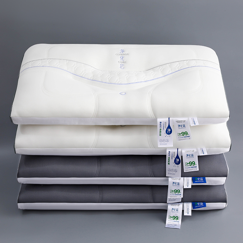 2023新款枕芯 净化芯3d空气层针织棉枕 48*74cm/个净化芯空气枕白色