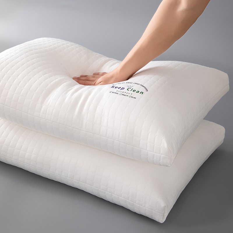 2023年新款 透气洁净针织棉羽丝枕头 48*74cm/个低枕