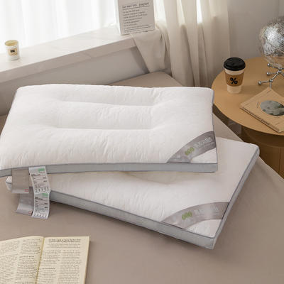 2024年新款枕芯 全棉绗绣贝壳护颈乳胶功能枕头枕芯 48*74cm/个
