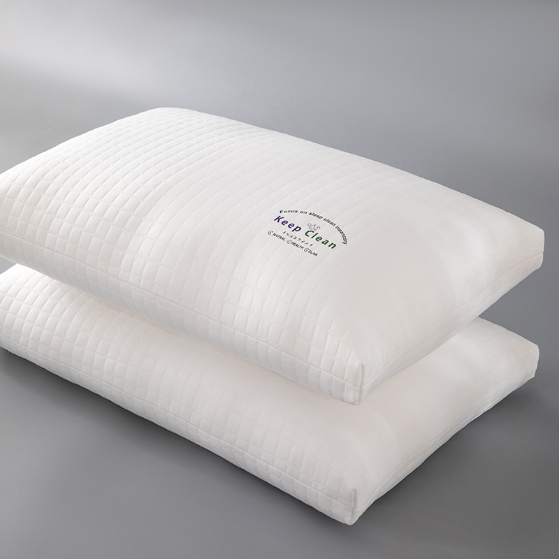 2024新款枕芯透气洁净针织棉羽丝枕头 48*74cm/只 低枕约900克