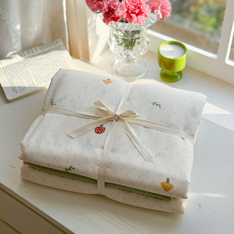 2025新款春款A类全棉有氧双层纱四件套