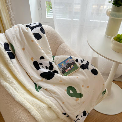 2023新款毛毯ins加厚牛奶绒羊羔绒毛毯午睡毯沙发盖毛毯系列二 100x150cm 小熊猫