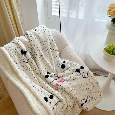 2023新款毛毯ins加厚牛奶绒羊羔绒毛毯午睡毯沙发盖毛毯系列二 100x150cm 可爱小狗