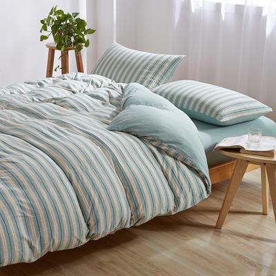 针织棉四件套 小小号床单款1.2m（4英尺）床 混米绿
