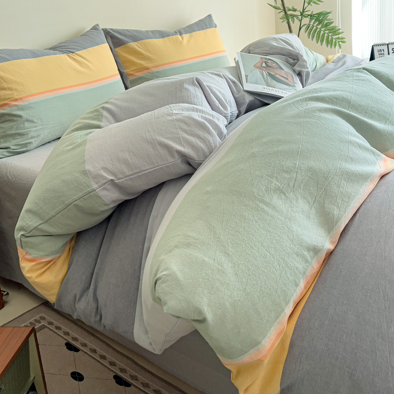 2025新款A类全棉色织水洗棉四件套