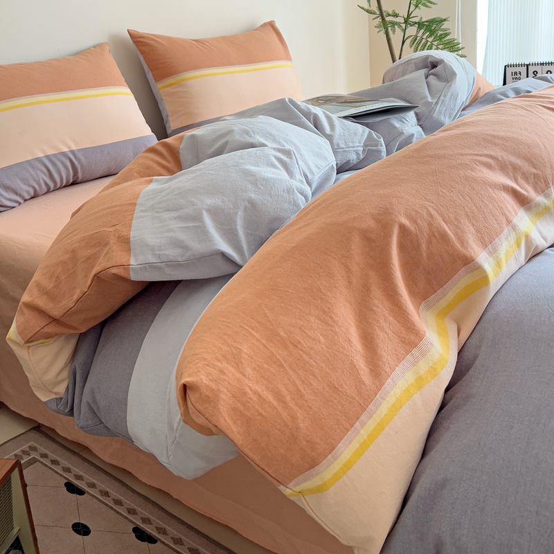 2025新款A类全棉色织水洗棉四件套