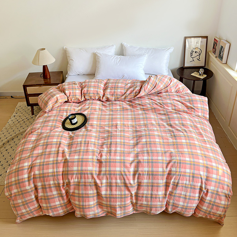 2025新款全棉A类色织水洗棉单被套