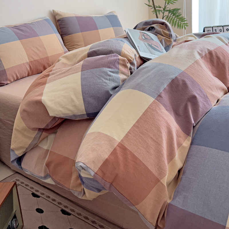 2025新款A类全棉色织水洗棉四件套