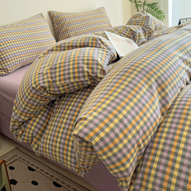 2025新款A类全棉色织水洗棉四件套