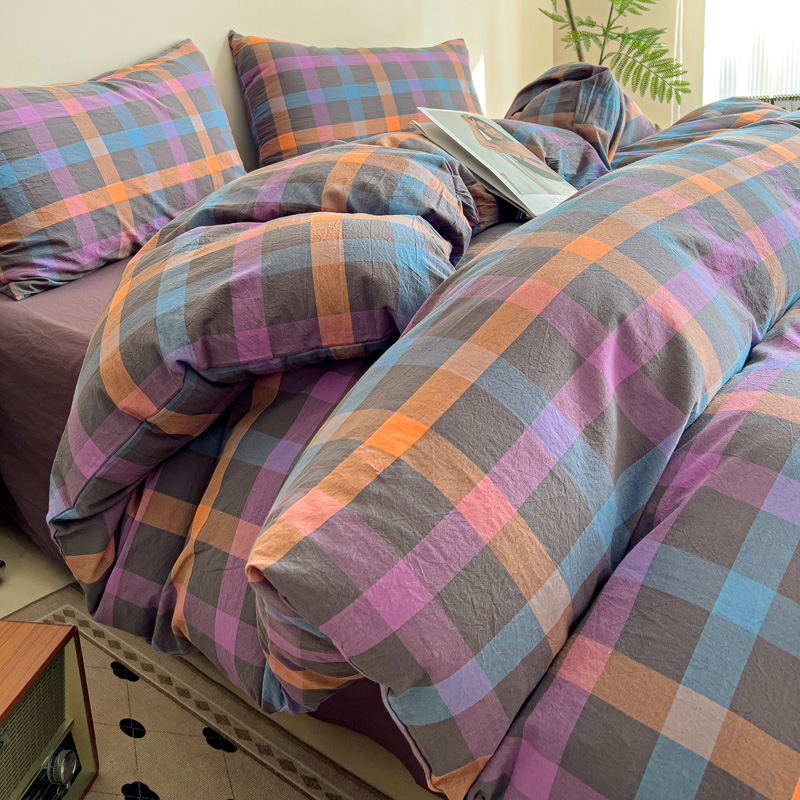 2025新款A类全棉色织水洗棉四件套