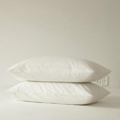 2021新款-全棉色织水洗棉纯色混搭系列单枕套 48cmX74cm*1 白色