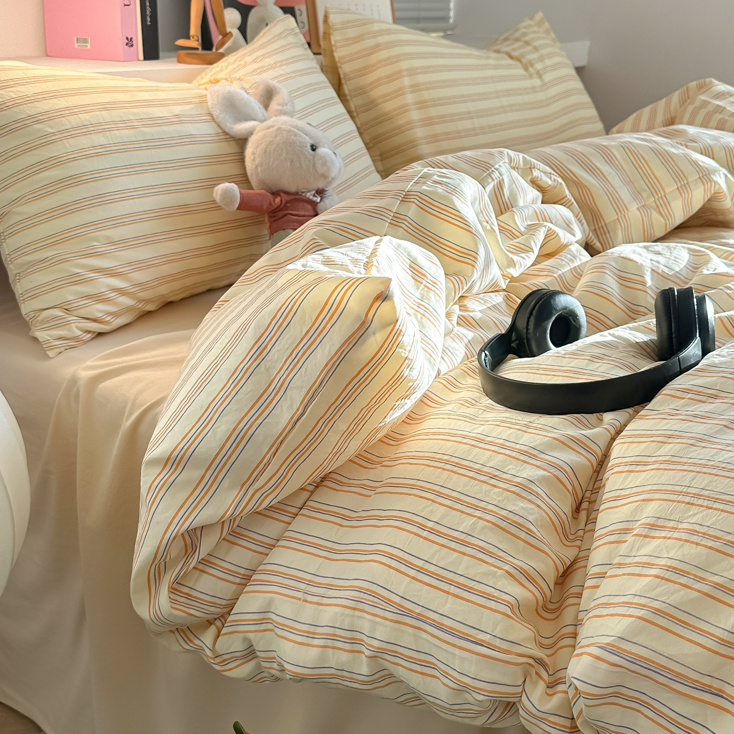 2026新款软糯亲肤仿棉水洗棉三件套四件套 卡米尔