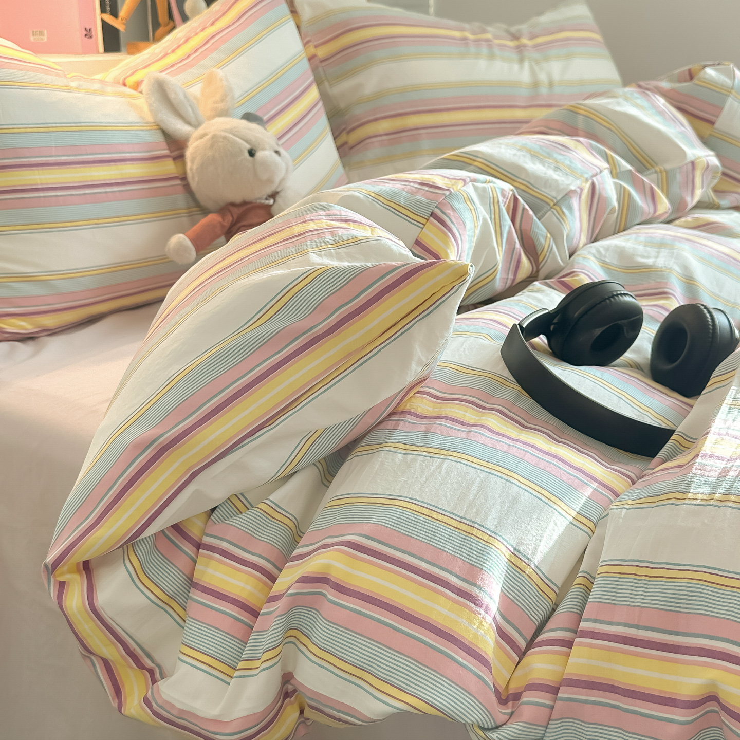 2026新款软糯亲肤仿棉水洗棉三件套四件套 倾心