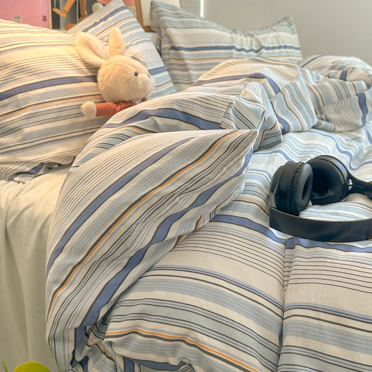 2026新款软糯亲肤仿棉水洗棉三件套四件套 莫斯兰