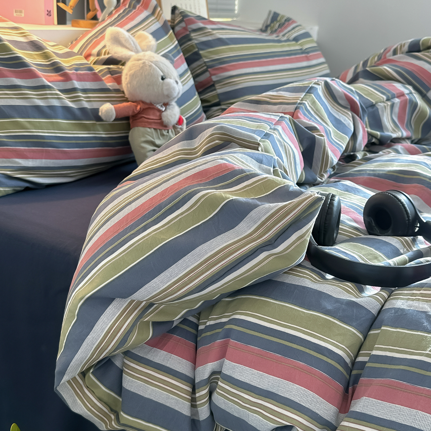 2026新款软糯亲肤仿棉水洗棉三件套四件套 旧时光