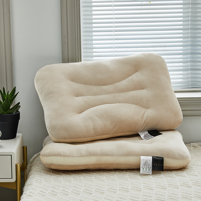 2021新款-超柔牛奶玉米绒扁平枕芯 水洗透气定型枕头 牛奶玉米绒圆角扁平定型枕48x74cm