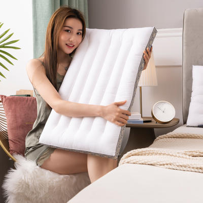 2021新款水洗定型枕系列-名族风水洗定型低枕枕头枕芯48*74cm/只 灰色