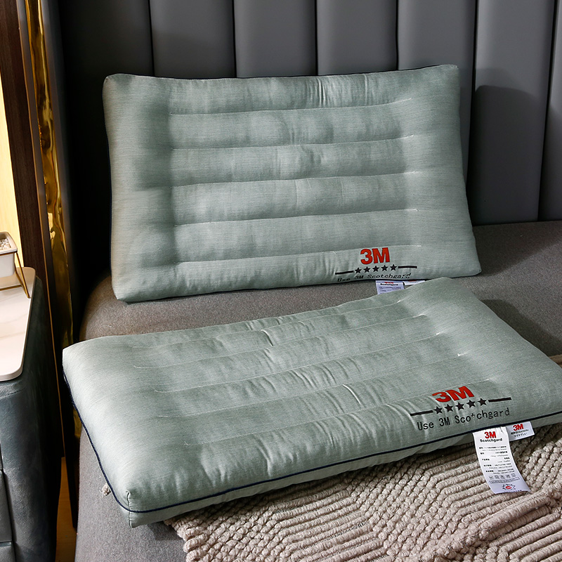 2021新款3M纤柔低度枕头枕芯48*74cm枕芯/只 3M纤柔低度枕-草绿