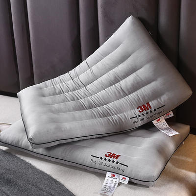 2021新款3M纤柔低度枕头枕芯48*74cm枕芯/只 3M纤柔低度枕-灰色