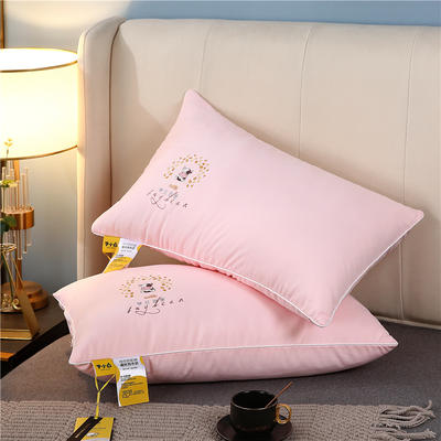 2021新款牛奶大豆纤维枕头枕芯 单边粉色（48x74cm）一只