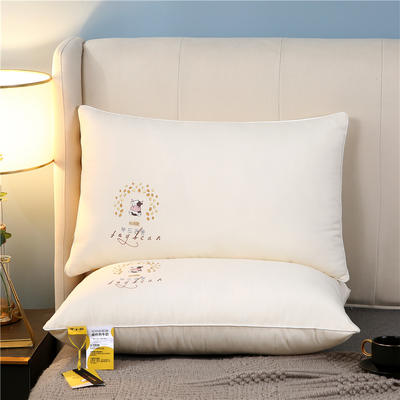 2021新款牛奶大豆纤维枕头枕芯 单边奶白色（48x74cm）一只
