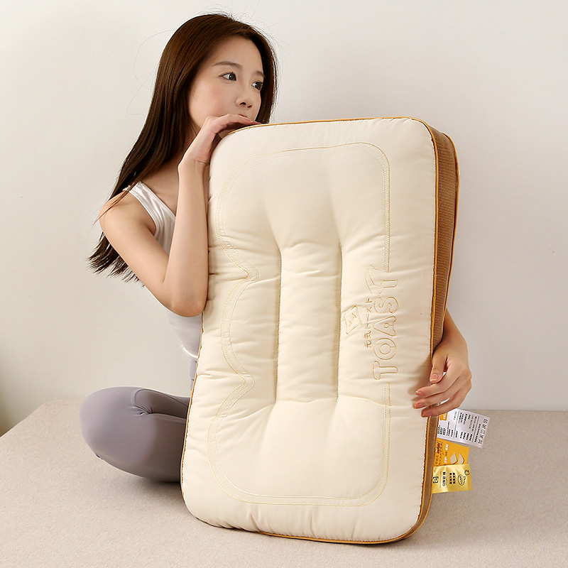 2023新款吐司面包枕芯护颈枕头48*74cm 奶香烤色吐司面包枕芯/只