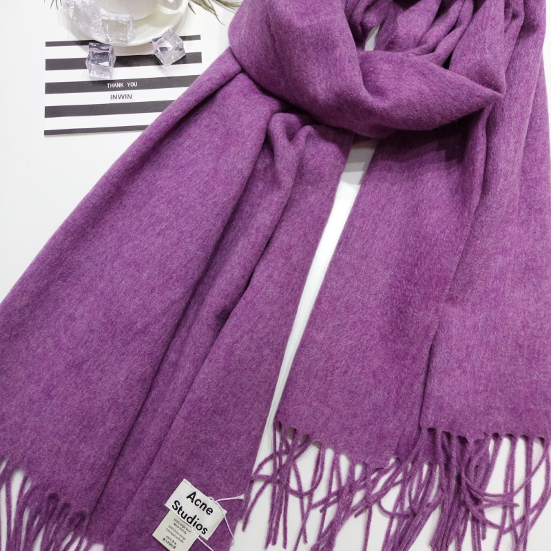 围巾丝巾系列-acne100%羊羔毛版 acne100%羊羔毛版 酱紫色