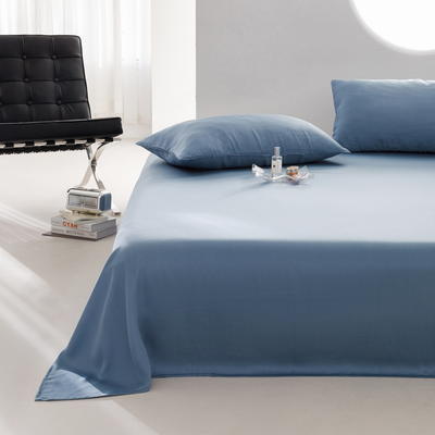 2024新款60S莱赛尔天丝纯色系列单品床单 200*230cm单床单 梵高蓝