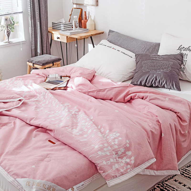 2019新款优卡棉空调被可机洗水洗夏凉被柔软亲肤不起球不褪色 150x200