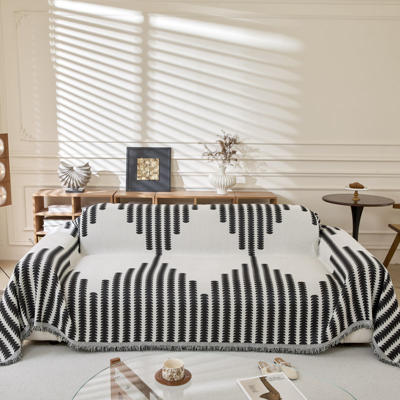 2025新款软糯雪尼尔四季款沙发巾外贸