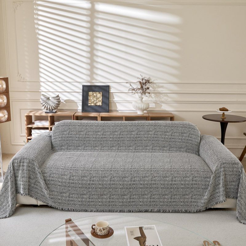 2025新款软糯雪尼尔四季款沙发巾外贸