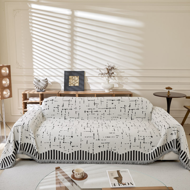 2025新款软糯雪尼尔四季款沙发巾外贸