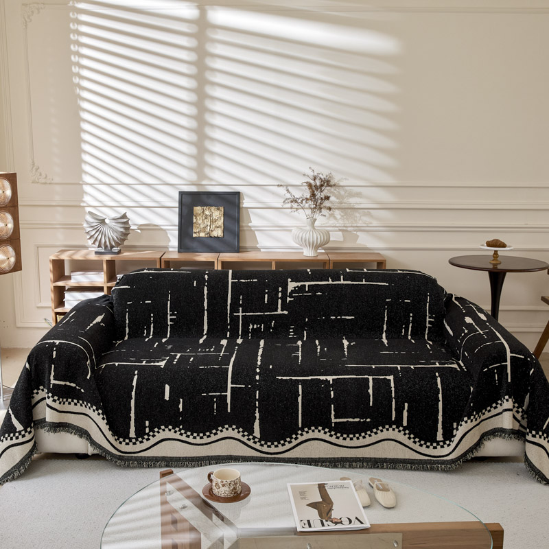 2025新款软糯雪尼尔四季款沙发巾外贸