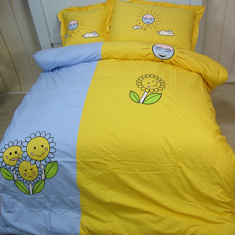 绣花四件套 1.5m（5英尺）床 向日葵
