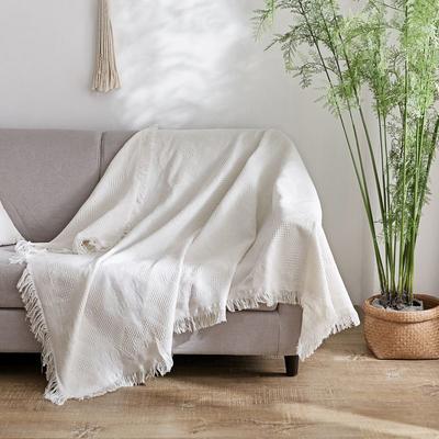 2022新款-线毯沙发巾（纯色） 180*230cm 菱形