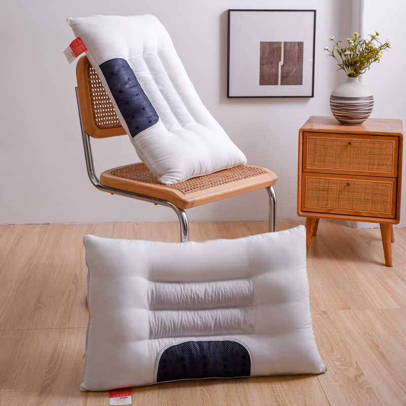 2024新款单双边磁石荞麦枕保健枕 枕头枕芯 48*74cm/只 单边磁石荞麦-白