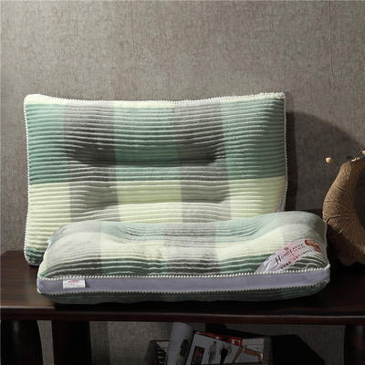 水晶绒定型枕（48*74cm） 绿色
