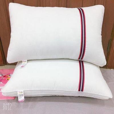 2019新款-磨毛彩带枕芯枕头 低枕二只装