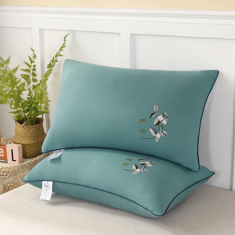 2021新款抑菌护颈枕头枕芯——薄荷枕 深绿色