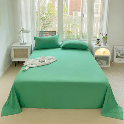 2023新款超柔水洗棉纯色单床单 160*230cm单床单 翡绿