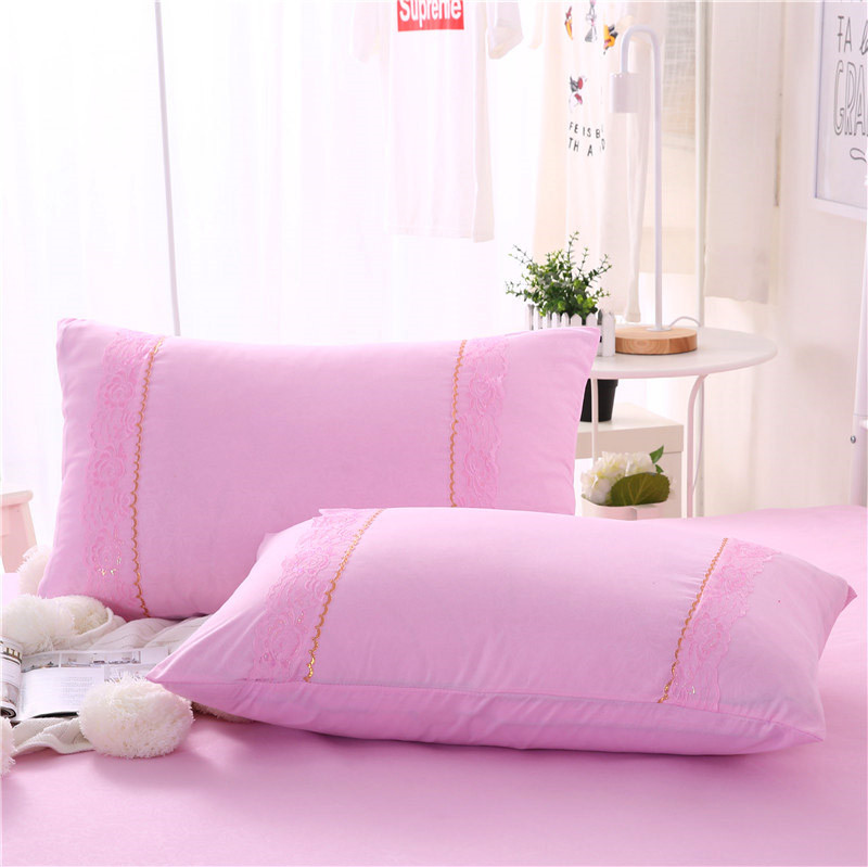 2018新款单品枕套 48cmX74cm（一对） 粉色