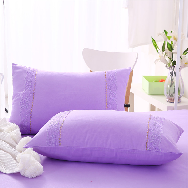 2018新款单品枕套 48cmX74cm（一对） 紫色