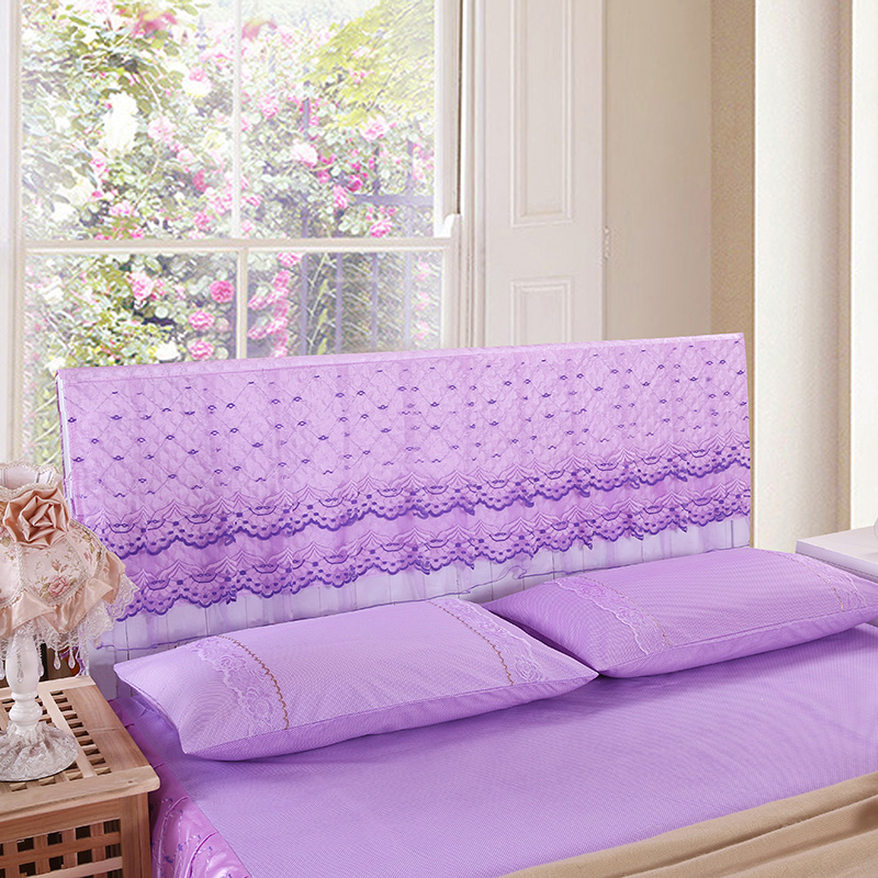 2019新款新款蕾丝床头罩系列-浪漫风情 120*50cm 浪漫风情-紫色