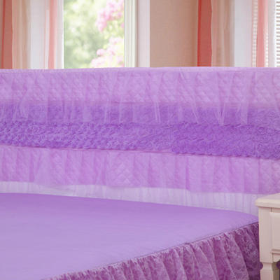 2019新款新款蕾丝床头罩系列-玫瑰公主 150*50cm 紫色