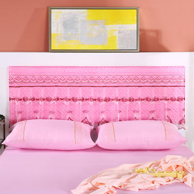 2020新款蕾丝床裙系列—床头罩 单品床头罩180cm宽*50cm高 粉红